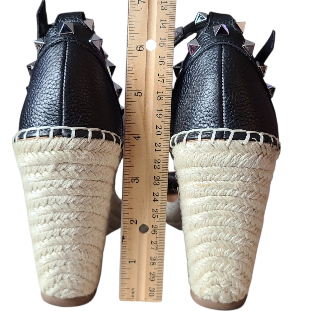 STEVE MADDEN | PRESTO LEATHER | WEDGE ESPADRILLES | SIZE 8.5 - Picture 7 of 10